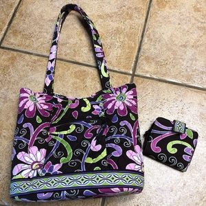 EUC Very Bradley purse and wallet set
